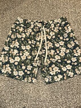 J. Crew Green Floral Shorts